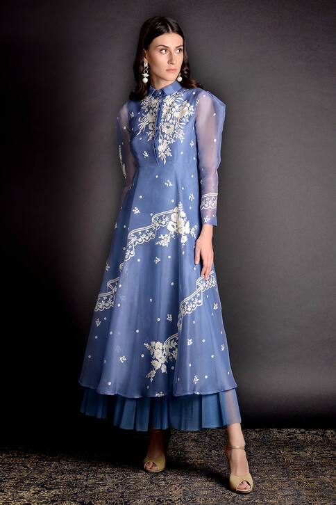 Noor Silk Organza Layered Dress