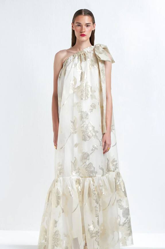 TheRealB Hypnotic Floral One Shoulder Dress