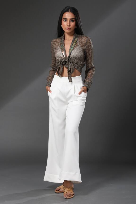 Zeefaa Tie-Up Top & Pant Set