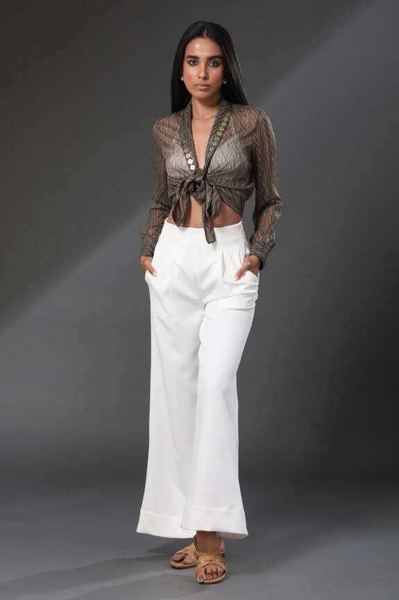 Zeefaa Flared Hem Pant