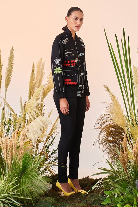 Shahin Mannan Holiday Bomber Jacket And Jeggings Set