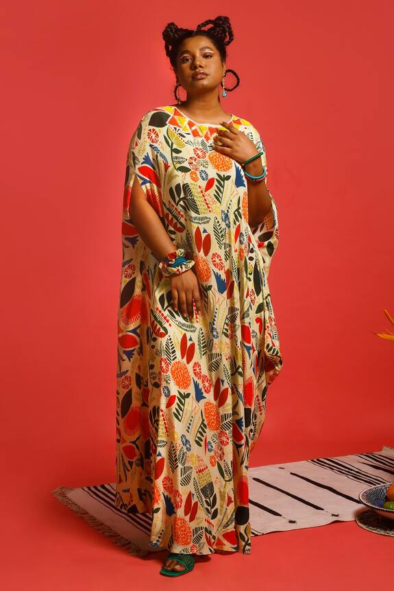Shristi Chetani Digital Print Draped Dress