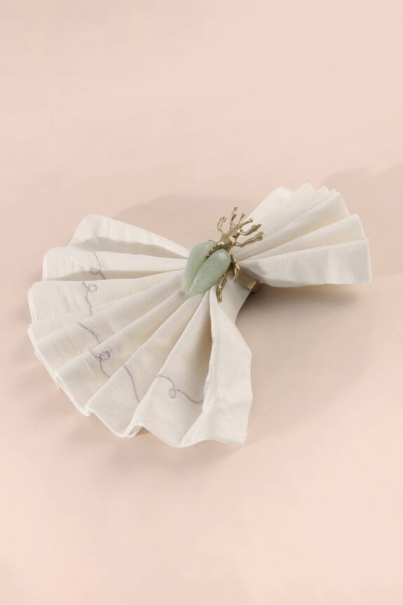 Table Manners Cicada Napkin Rings 4 Pcs Set