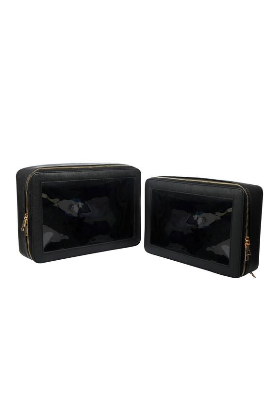 Fuchsia Vegan Leather Vanity Box - Set of 2