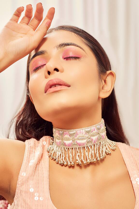 Kanyaadhan by DhirajAayushi Thread Hand Embroidered Choker