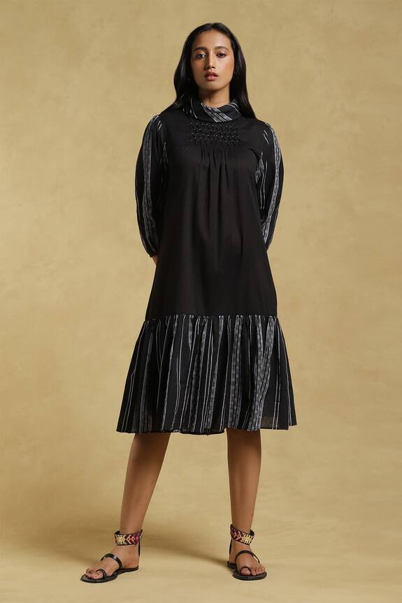 Ritu Kumar High Neck Embroidered Dress
