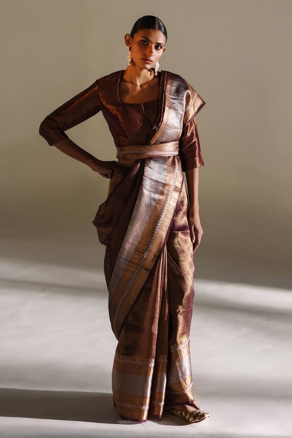 Mimamsaa Geri Tissue Silk Woven Saree