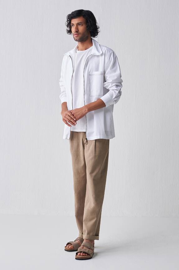 Three Poplin Full Sleeve Shirt
