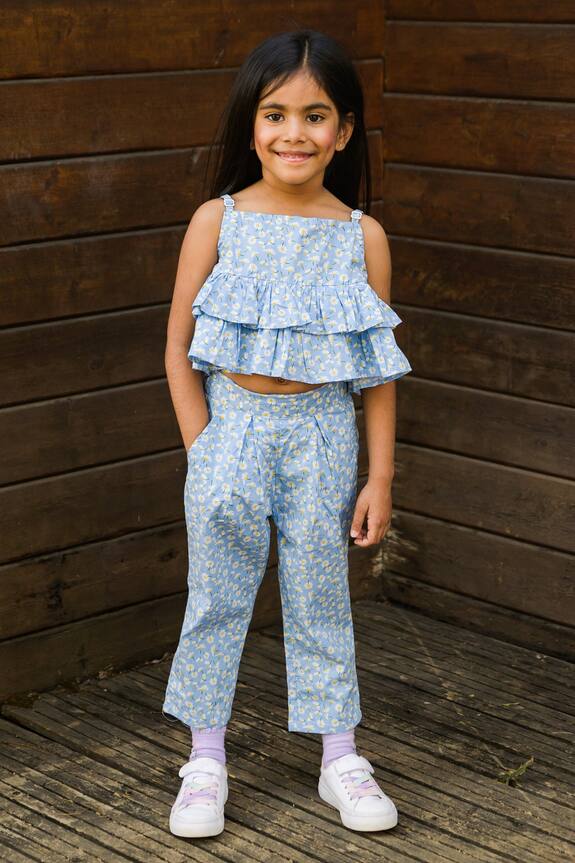 Fairies Forever Printed Crop Top & Pant Set