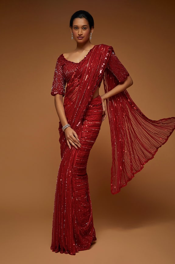 Neeta Lulla Femme Sequin Embellished Saree With Blouse