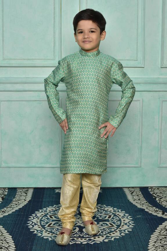Banana Bee Jacquard Floral Pattern Straight Kurta