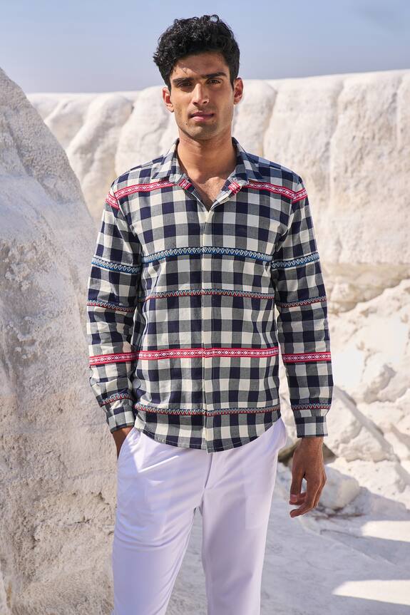 Dash and Dot Tape Check Shirt