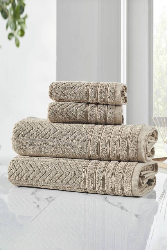 Houmn Weave Pattern Placid Towel Set