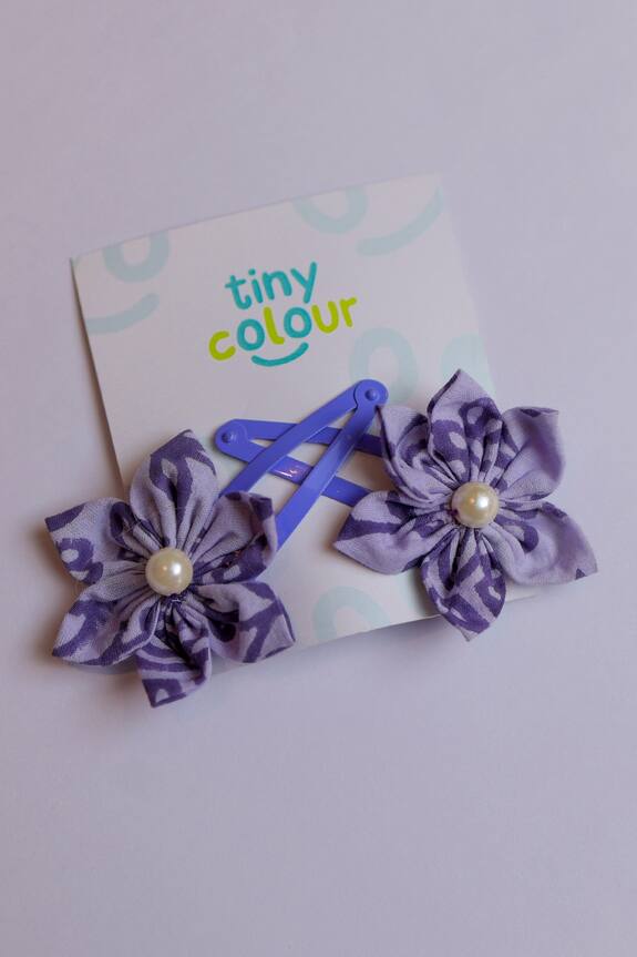 Tiny Colour Clothing Twinkle Block Print Hairclip - Set of 2