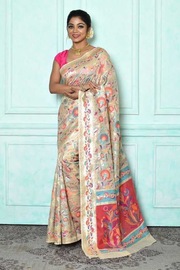 Naintara Bajaj Botanical Pattern Saree