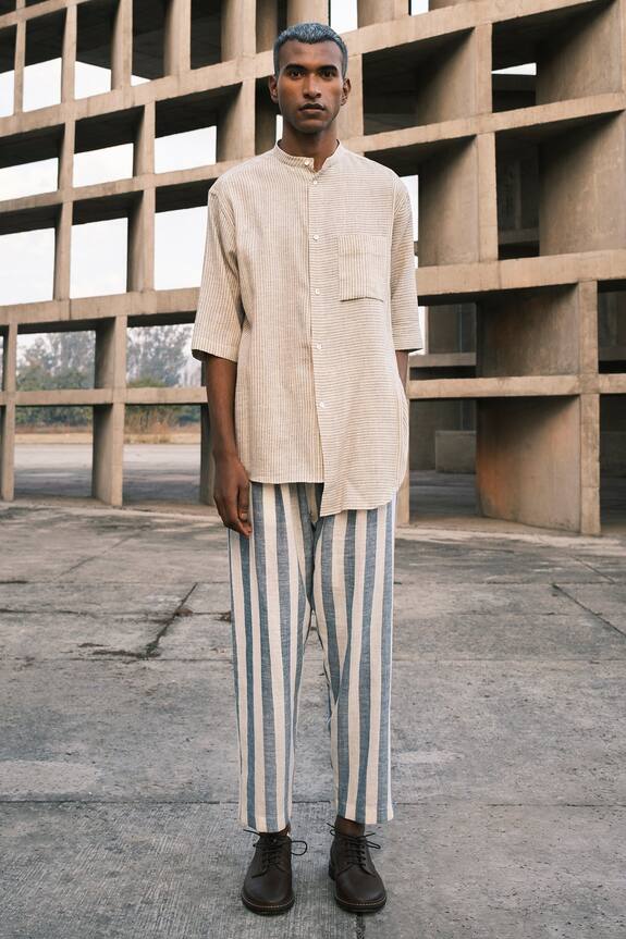 Urvashi Kaur Confulence Stripe Pattern Pant