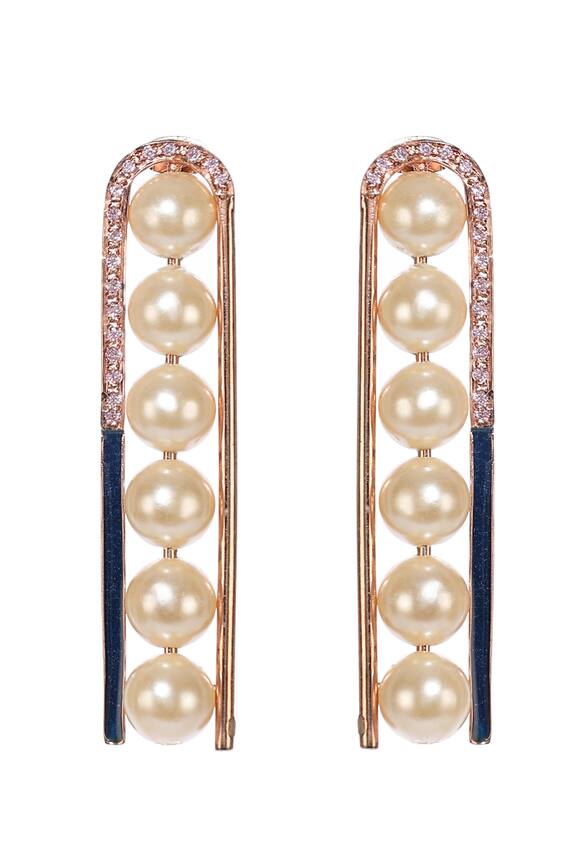 Itrana Pearl & Enamelled Earrings