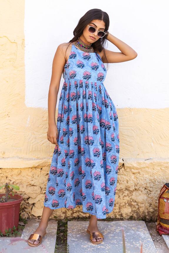Gulabo Jaipur Coco Floral Print Sleeveless Dress