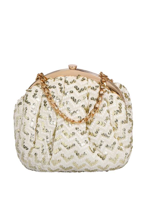 Fuchsia Sequin Embroidered Sling Bag