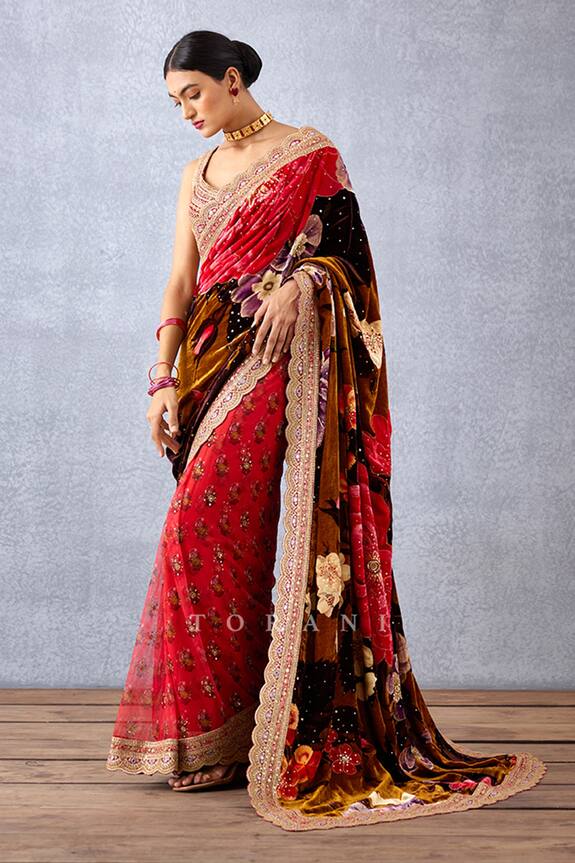 Torani Aftaabi Rabia Makhmal Saree
