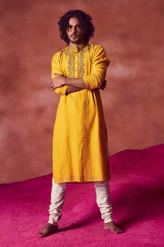Punit Balana Chanderi Silk Kurta Set