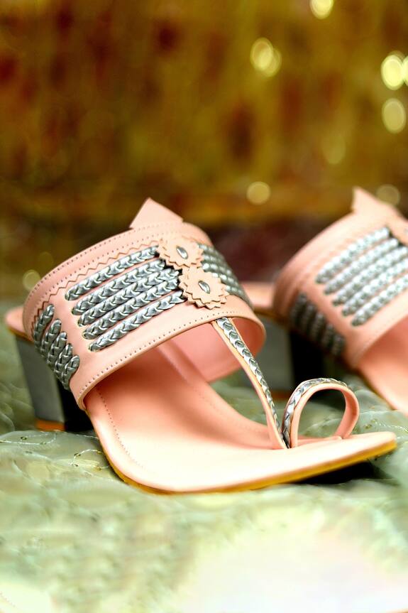 Rajasthani Stuff Vrth Braided Toe Ring Block Heels