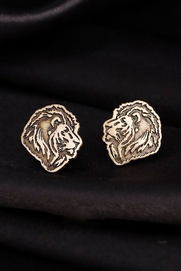Cosa Nostraa Lion Brass Collar Tips