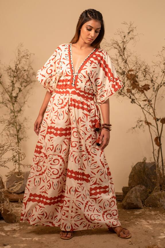 Label Reyya Geometric Print Jumpsuit