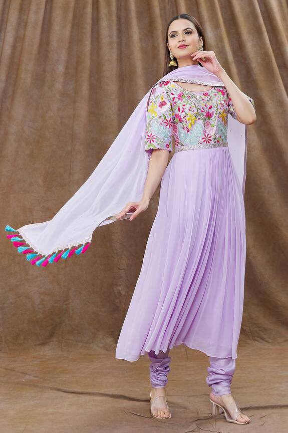 Aiman Floral Embroidered Anarkali Set