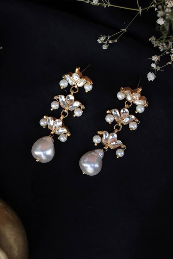 Paisley Pop Jarita Kundan Embellished Earrings