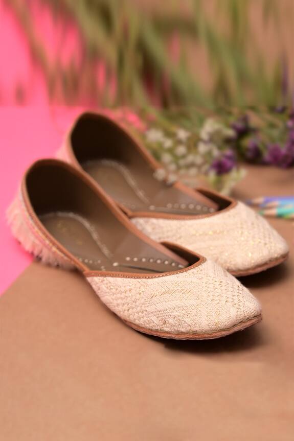 Coral Haze Simone Fringe Trim Juttis