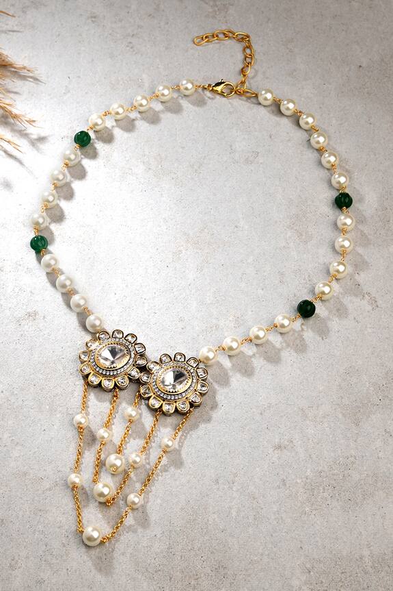 joules by radhika Kundan Polki Embellished Necklace