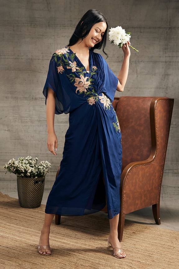 Soup by Sougat Paul Orchid Bloom Embroidered Dress