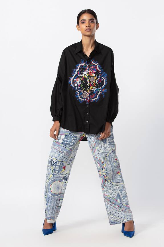 Saaksha & Kinni Mandala Doodle Print Jeans