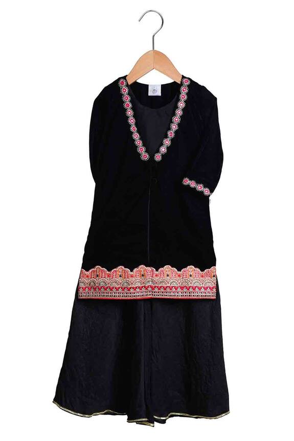Mi Dulce An'ya Mughal Embroidered Jacket Kurta And Palazzo Set