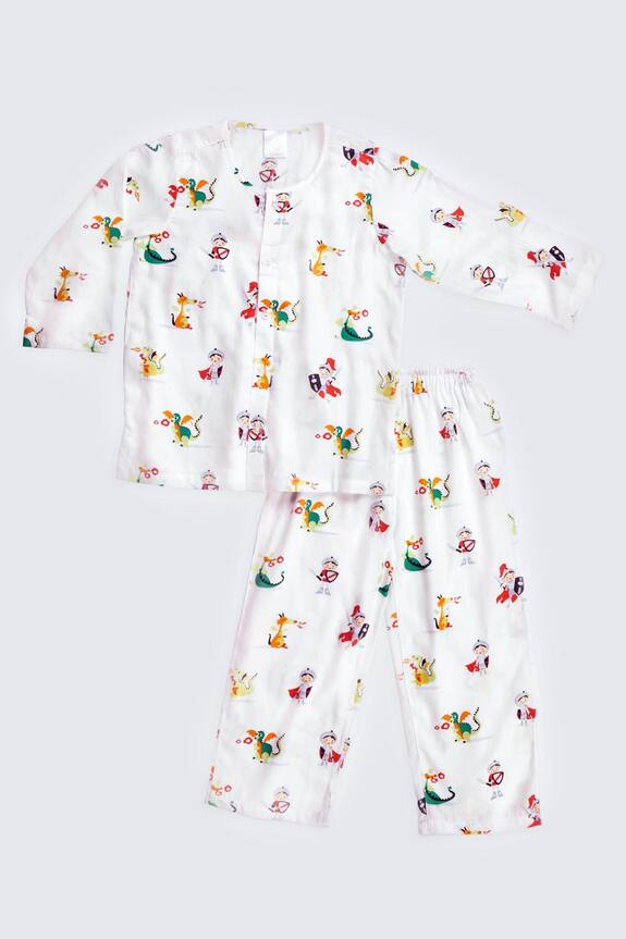 Nigh Nigh Dragon Print Night Suit Set