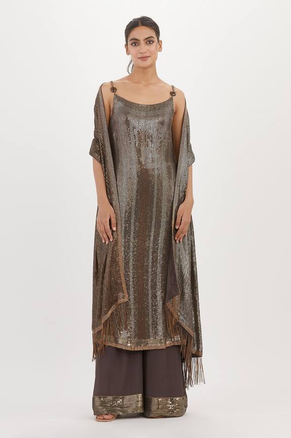 Nakul Sen Sequin Embroidered Kurta Palazzo Set