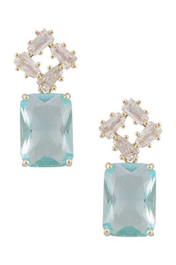 Minaki Geometric Stone Embellished Earrings