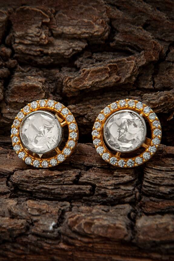 Neeta Boochra Moissanite Stud Earrings