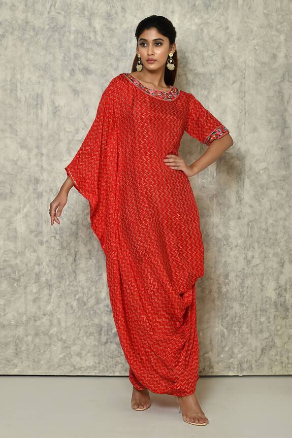 Nazaakat by Samara Singh Draped Printed Kaftan