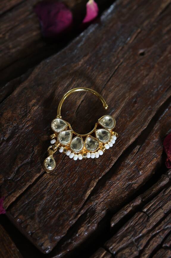 Paisley Pop Jhalaka Kundan Embellished Nosepin