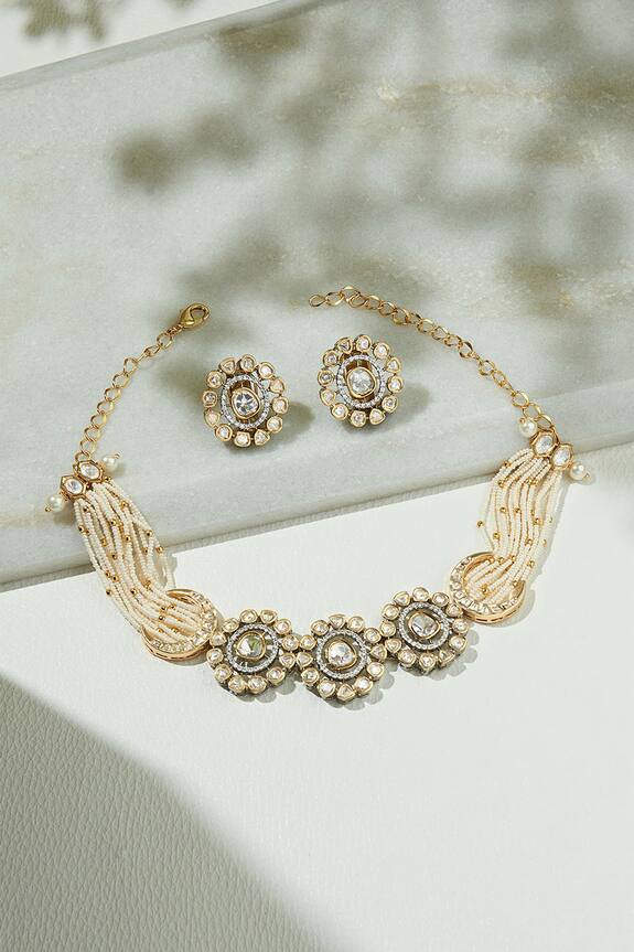 joules by radhika Kundan Studded Choker Set
