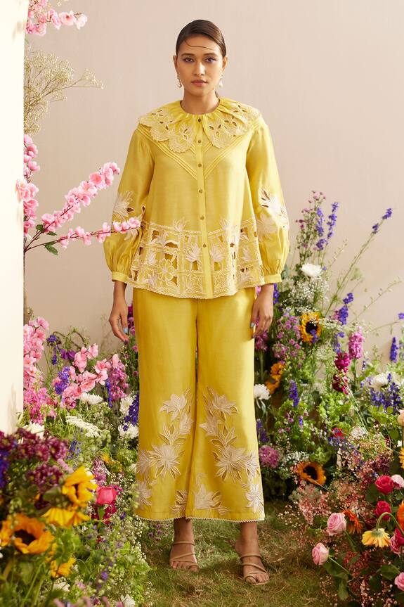Chandrima Lotus Cut Work Shirt