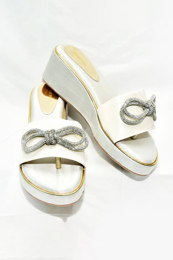 Foot Fuel Luvvaa Stone Embellished Wedges