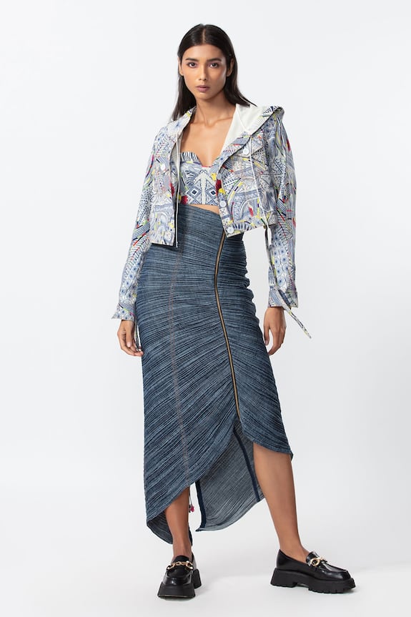 Saaksha & Kinni Mandala Doodle Print Bomber Jacket