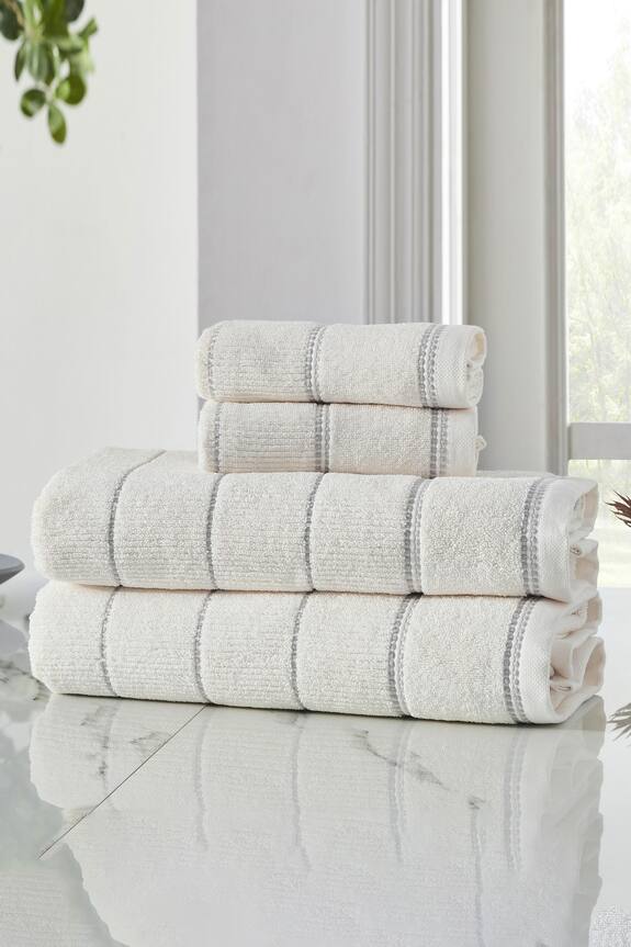 Houmn Stripe Pattern Symmetry Towel Set