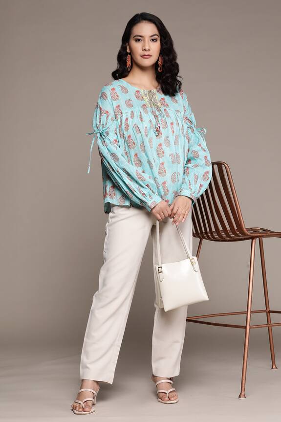 Aarke Ritu Kumar Cotton Paisley Print Top