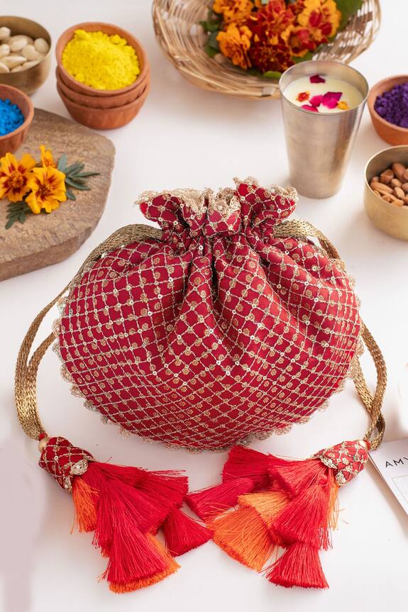 Amyra Gulaal Embroidered Potli
