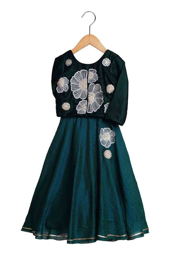 Mi Dulce An'ya Floral Embroidered Blouse And Lehenga Set