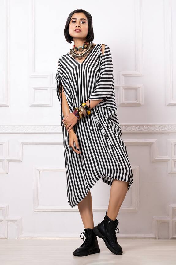 Megha Garg Stripe Pattern Kaftan Dress
